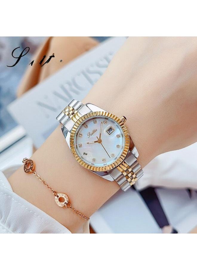 Shi Gaudi Scottie9393b New Calendar Fritillaria Women's Watch Steel Band Women's Watch Tiktok Live Explosions