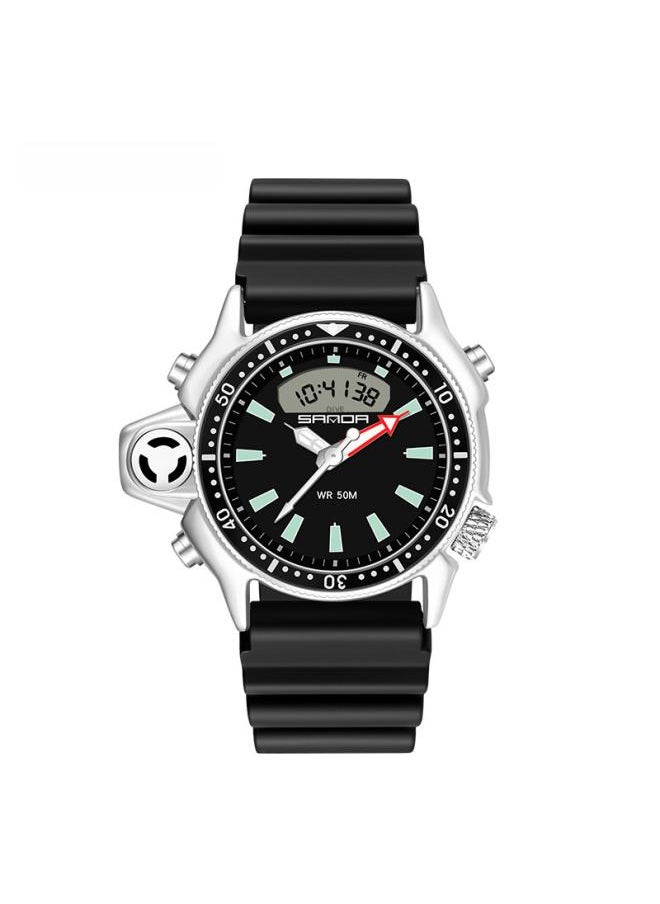 Sanda Watch New Fashion Brand European And American Large Dial Watch Sports Multi-functional Outdoor Waterproof Watch Men's And Women's Student Watches