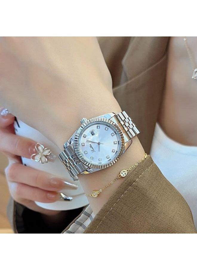 Shi Gaudi Scottie9393b New Calendar Fritillaria Women's Watch Steel Band Women's Watch Tiktok Live Explosions