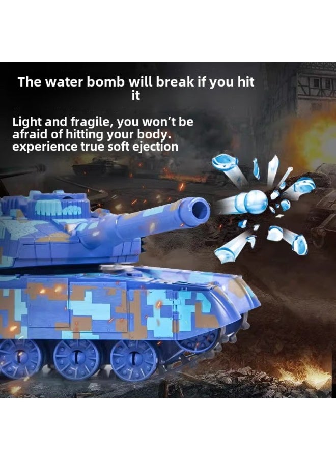 Tracked Remote Control Tank Cannon Launcher Simulation Children Boys Battle Armored Spray Toy Car-Color:13-way  Can Transmit Bullets + Turret Rotation + Mobile Phone Control