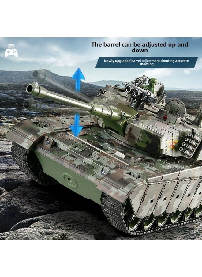Large 99 Type Remote Control Tank Toy Professional Boy Electric Children Alloy Model Car Adult Tiger T90-Color:Alloy Crawler Hub⭐Type 99/medium/proportional Throttle/independent Shock Absorber/storage Transmission/barrel Telescopic Up, Down, Left And Right Movable-Specifications:Official Standard