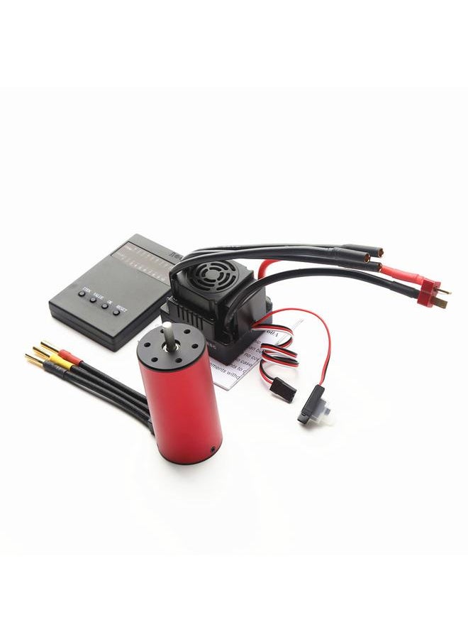 S3670 2650KV Brushless Motor Sensorless Waterproof Motor and 120A Brushless ESC XT60 Plug Programming Card Replacement for HSP HPI Traxxas 1/8 RC Car Truck