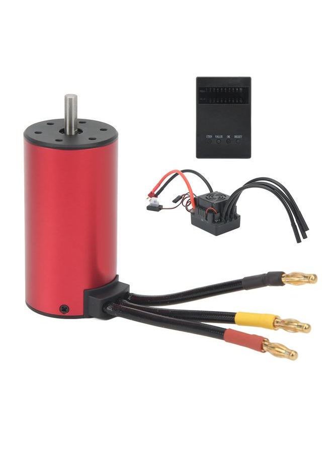 Motor ESC Programming Card Set Red Brushless S3670 2850KV Motor 120A ESC for Traxxas for HSP for HPI 1/8 RC Climbing Cars