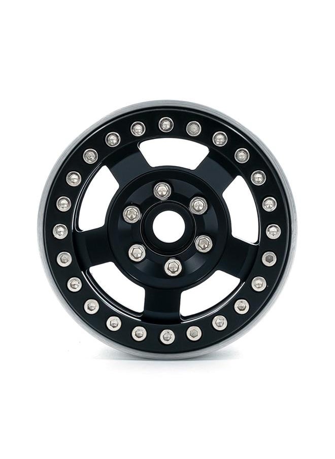Aluminum Alloy Wheel Rim Beadlock Wheel Rims Hub 4pcs Replacement for 1/10 TRX4 Axial SCX10 90046 SCX10 III AXI03007 AXI03003 RC Car