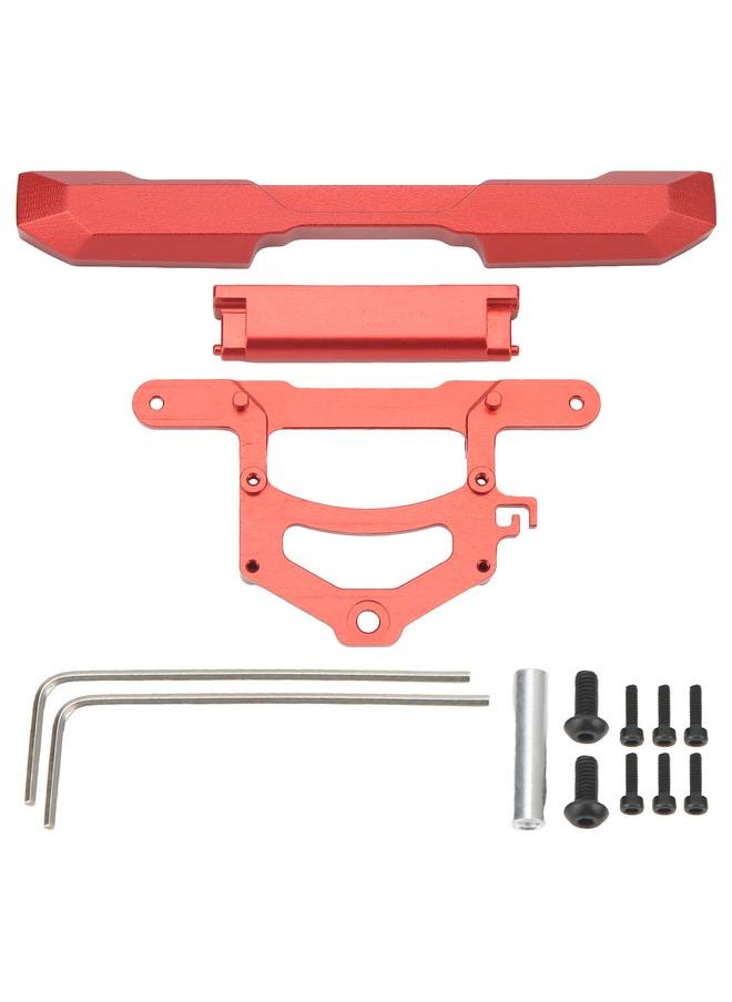 RC Metal Rear Bumper Kit Aluminum Alloy Rear Bumper Replacement Parts for Axial SCX24 for Ford Bronco 1/24 RC Crawler Red