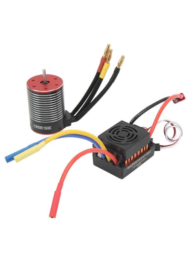 3600KV Brushless Motor 60A ESC Combo High Torsion Waterproof Dustproof Brushless Motor ESC Set for 1/10 for 1/12 for 1/16 RC