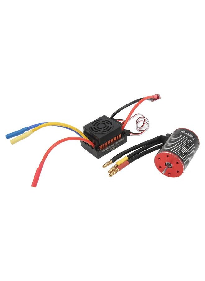 3600KV Brushless Motor 60A ESC Combo High Torsion Waterproof Dustproof Brushless Motor ESC Set for 1/10 for 1/12 for 1/16 RC