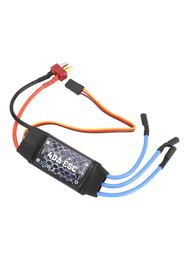 Brushless ESC 40A Black Safety Power On Low Voltage Protection T Plug Male Brushless ESC for RC Fixed Wing Aircraft