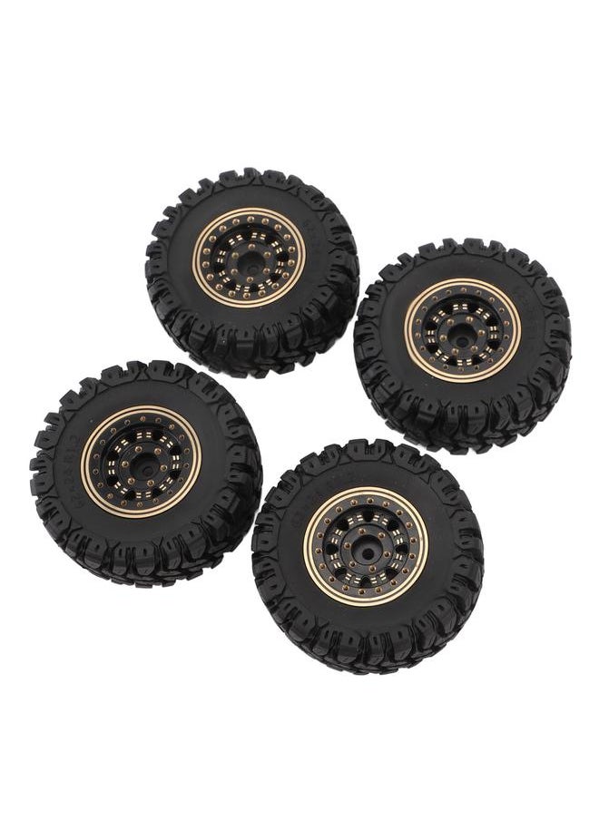 4PCS Remote Control Car Tire 1.2 Inch Brass Hub Rubber RC Car Tire Replacement for Traxxas 1/18
