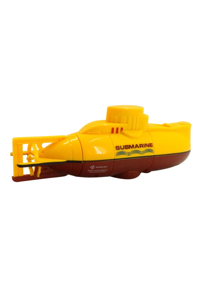 Remote Control Submarine 6-channel Diving Nuclear Submarine 3311 Mini Remote Control Boat Electric Children's Model Toy-Color:Yellow