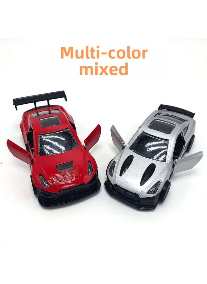 Children's Back-to-force Sports Car Model Ornaments Can Open And Close The Door Simulation Racing Toy Stall Night Market Alloy Car-Color:Multi-color Mixed (160 Boxes From Batch)