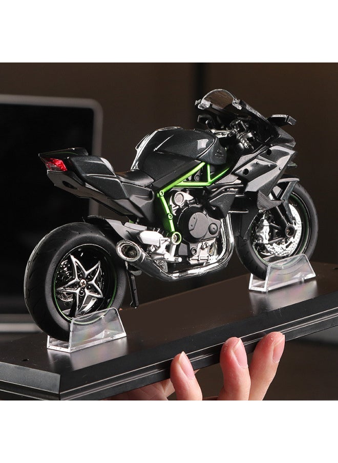 Alloy Simulation Motorcycle Model Toy Kawasaki H2R Ducati Motorcycle Collection Ornaments Birthday Gift For Boys-Color:Ducati Big Devil-Silver