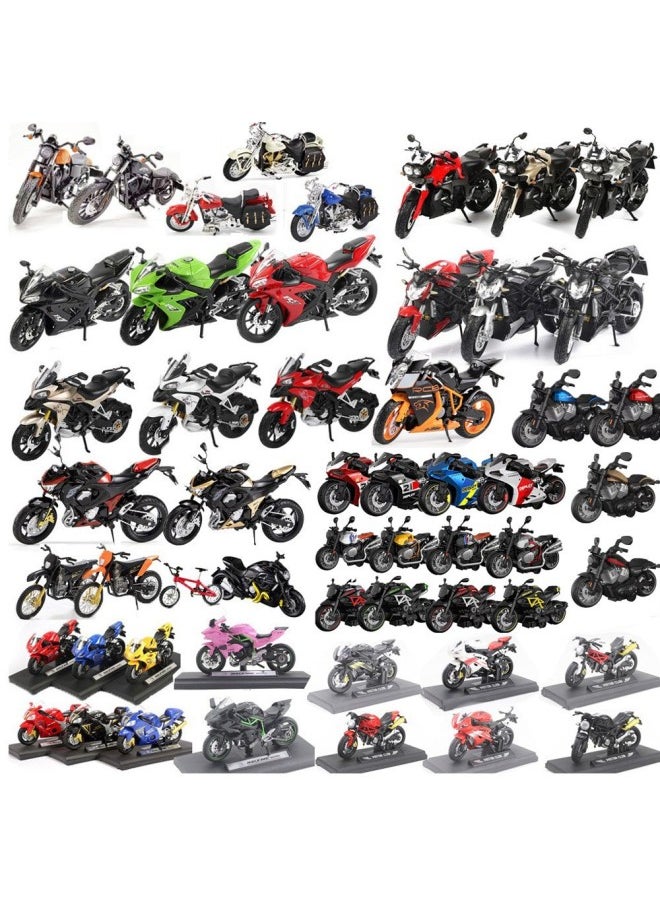 Simulation Alloy Motorcycle Model Locomotive Toy Car Desktop Baking Cake Ornaments Hobby Collection Gift-Color:Medium H7788-8 Red 1:14 Alloy Motorcycle Model Window Box