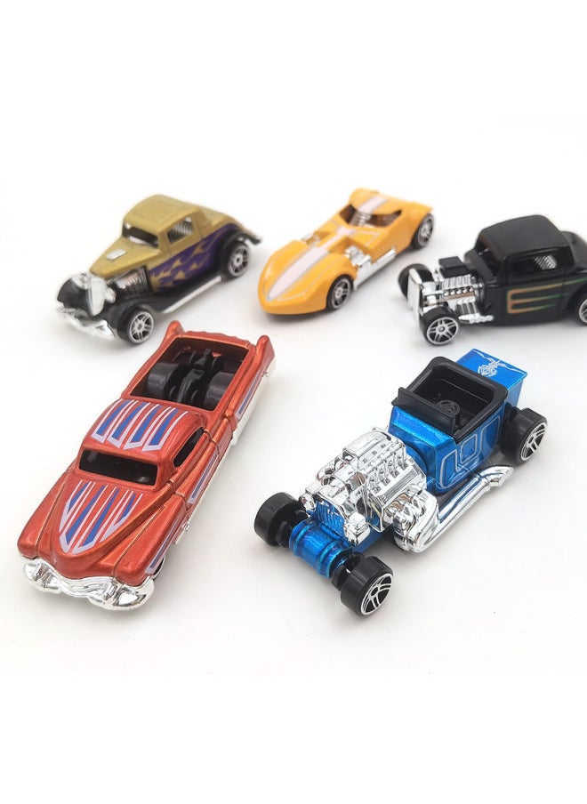 Fire Wheel Small Sports Car Alloy Car Model Simulation Racing Car Children's Toys 1:64 Classic Classic Classic Car Batch-Color:Single OPP Bag For Locomotive