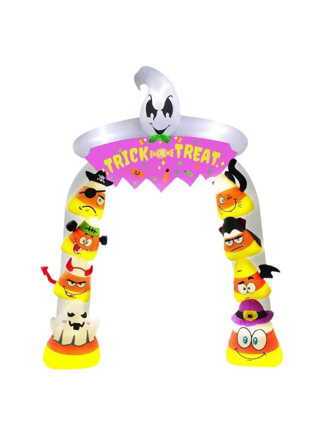 Cross Border Hot Sale Halloween Inflatable Arch Ghost Pirate Spider Cat Witch Luminous Air Model Outdoor Courtyard Decoration-Color:Product Pictures