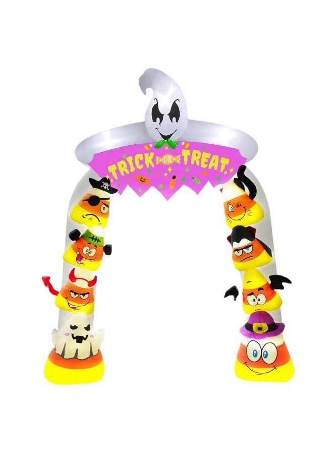 Cross Border Hot Sale Halloween Inflatable Arch Ghost Pirate Spider Cat Witch Luminous Air Model Outdoor Courtyard Decoration-Color:Product Pictures