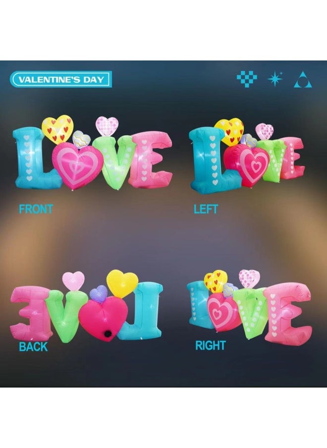 Hot Valentine's Day Inflatable Love Letter Inflatable Decoration With LED Light Wedding Celebration Proposal Decoration-Color:Product Pictures