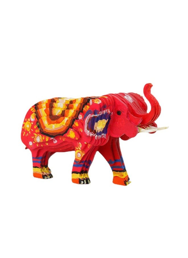Wooden Painted Animal Jigsaw Puzzle Creative Puzzle Hand Assembled Children's Toys Manufacturers 3diy Three-dimensional Jigsaw Puzzle-Color:Fish
