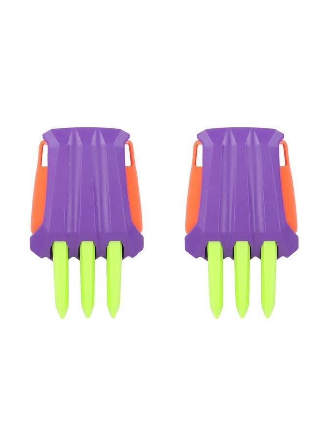 2pcs 3D Printed Wolf Claw Toy Stress Relief Reduce Anxiety Retractable Purple Green