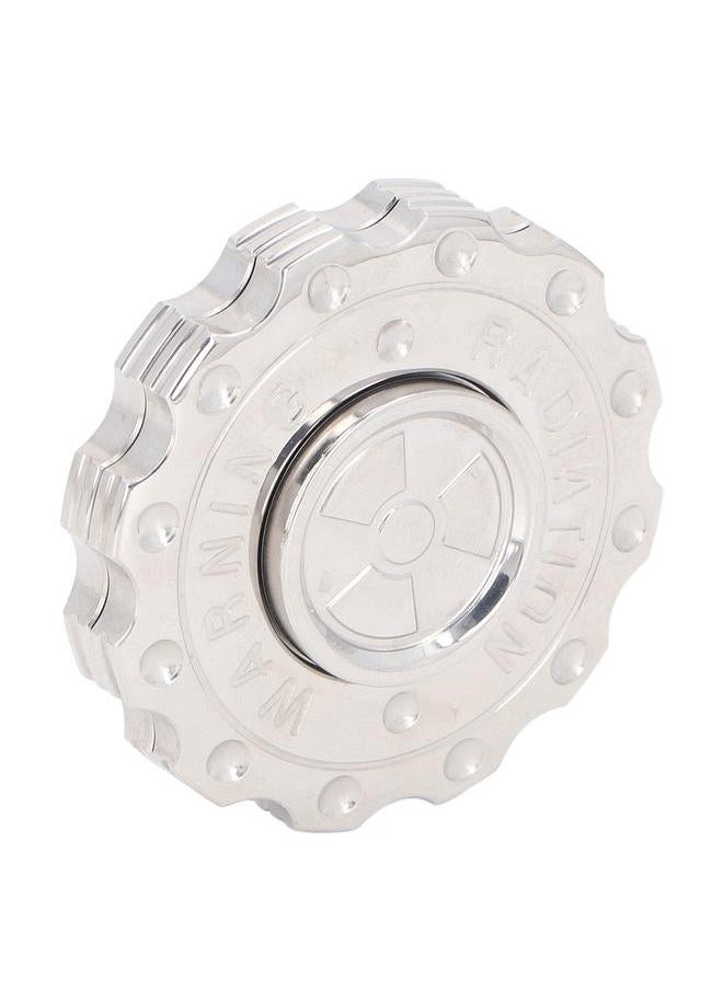 Gear Coin Slider Toy Round Metal Push Fingertip Rotating Stainless Steel Reduce Stress Decompression Polished Silver