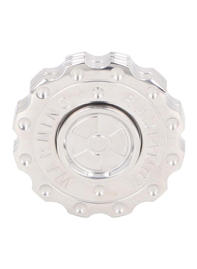 Gear Coin Slider Toy Round Metal Push Fingertip Rotating Stainless Steel Reduce Stress Decompression Polished Silver