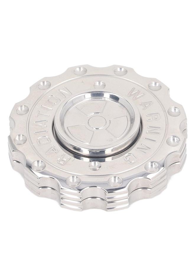 Gear Coin Slider Toy Round Metal Push Fingertip Rotating Stainless Steel Reduce Stress Decompression Polished Silver