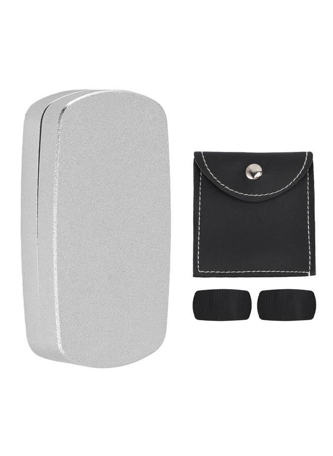 ADHD Push Slider Toy Sensory Glossy Surface Elliptical Decompression Stress Relief with PTFE Tapes for Daily Life Silver