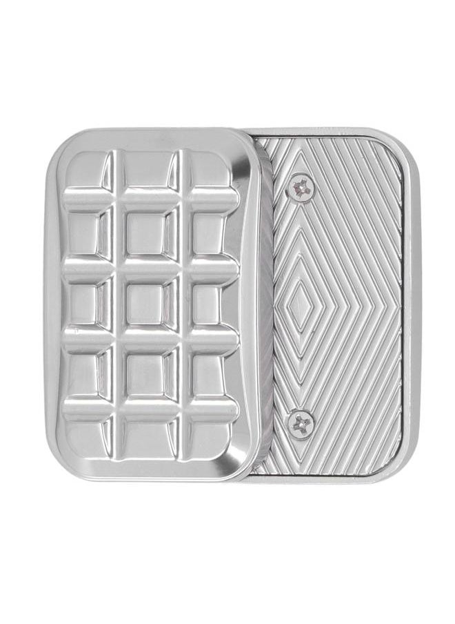 Metal Fidget Slider Magnetic Haptic Toy for Adults Stress Relief Decompression Building Blocks Silver