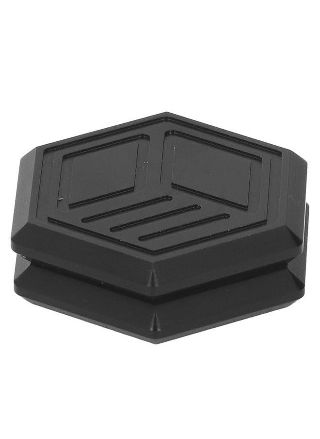 Metal Slider Haptic Coin Toy Hexagonal Shaped Stress Relief Fingertip Push for Kids Adults Black