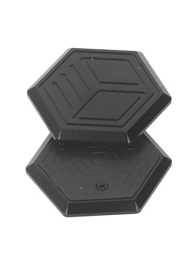 Metal Slider Haptic Coin Toy Hexagonal Shaped Stress Relief Fingertip Push for Kids Adults Black