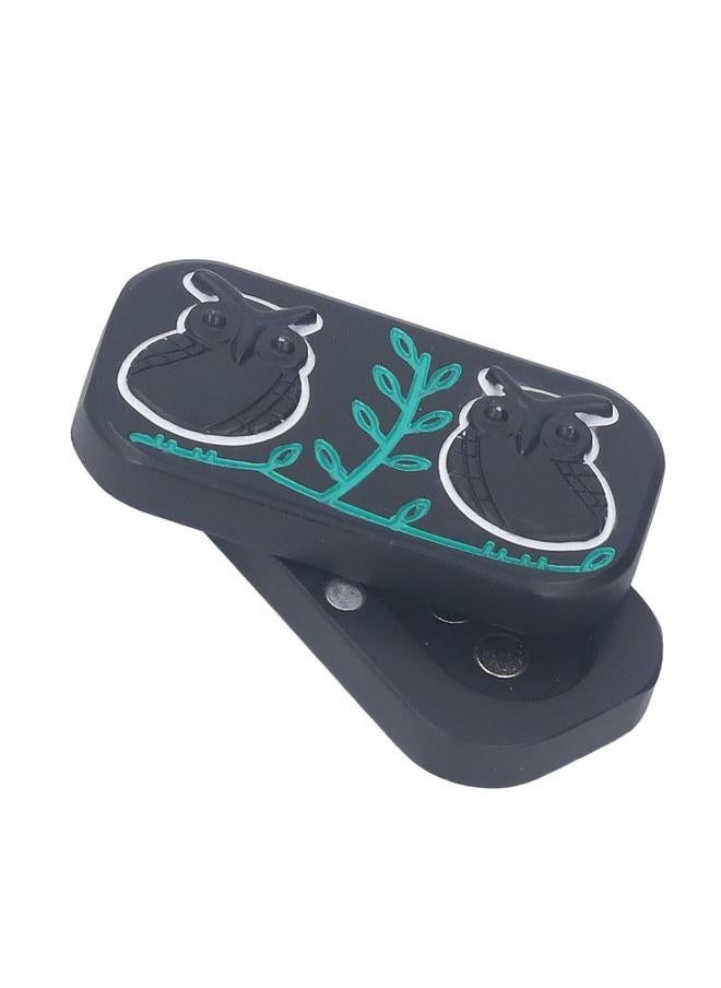 Relief Stress Slider Owl Pattern Comfortable Grip Portable Rugged Fidget for Student Office Worker Black
