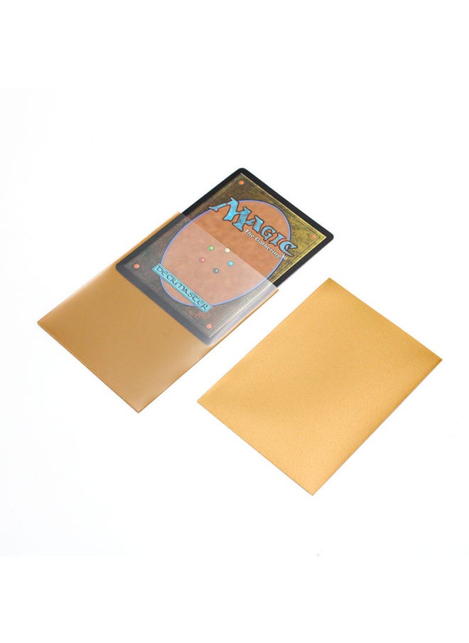 Game Card Case Transparent Solid Color Fine Sand Frosted Card Case Ultraman Bao Ke Meng Color Frosted Card Case-Color:Gold-Specifications:66 * 91MM 100 Sheets/package