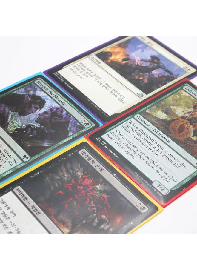 Game Card Case Transparent Solid Color Fine Sand Frosted Card Case Ultraman Bao Ke Meng Color Frosted Card Case-Color:Gold-Specifications:66 * 91MM 100 Sheets/package