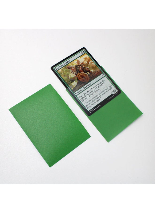 Game Card Case Transparent Solid Color Fine Sand Frosted Card Case Ultraman Bao Ke Meng Color Frosted Card Case-Color:Green-Specifications:62 * 89MM 100 Sheets/package