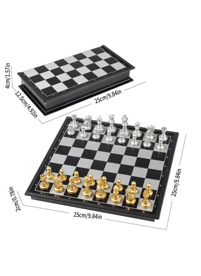 Chess Suit Foldable Chessboard Magnetic Chess Piece Student Children Training Adult Large Multiple Sizes-Color:Magnetic Chinese Checkers-Specification:Chessboard