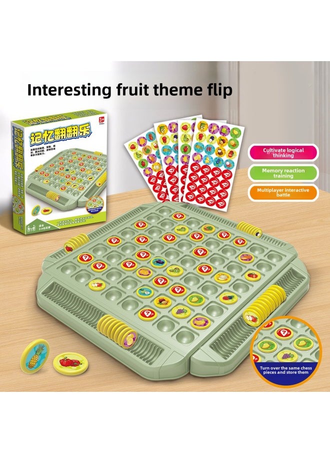 Flip Chess Parent-Child Interactive Battle Table Game Pair Touch Mentor Training Memory Chess Educational Toys-Color:Trumpet Flip-english