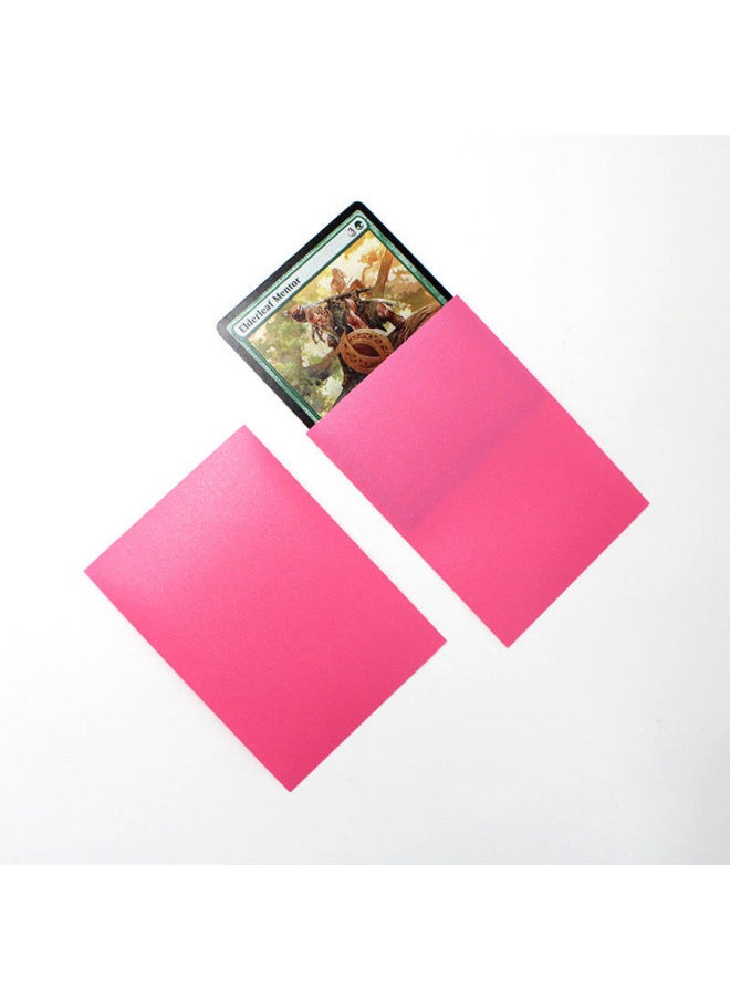 Game Card Case Transparent Solid Color Fine Sand Frosted Card Case Ultraman Bao Ke Meng Color Frosted Card Case-Color:Pink-Specifications:63 * 90mm 100 Sheets/package
