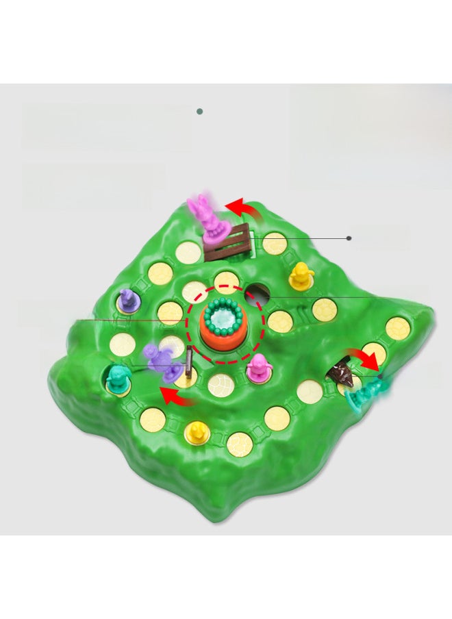 Children's Turtle And Rabbit Race Toy Upgrade Turtle And Rabbit Cross-country Race Rabbit Trap Defend Radish Interactive Desktop Game-Color: Upgraded Version-turtle Rabbit Trap 622g