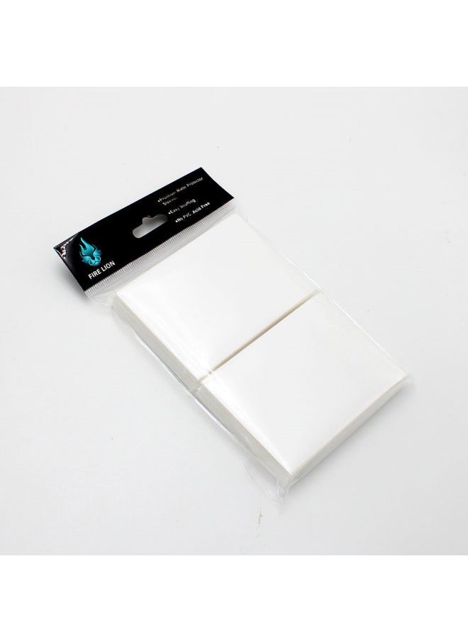 Game Card Case Transparent Solid Color Fine Sand Frosted Card Case Ultraman Bao Ke Meng Color Frosted Card Case-Color:White-Specifications:63 * 90mm 100 Sheets/package