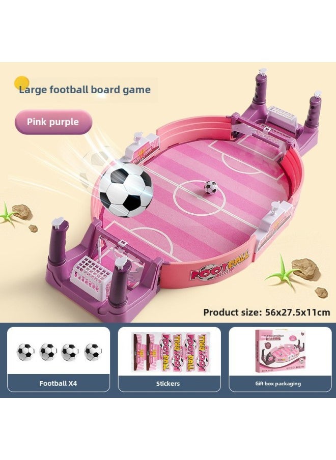 Children's Tabletop Football Competition Table Desktop Double Player Focus Toy Interactive Boys Table Game Parent-child Game-Specifications:Upgraded Large Football Table {with 4 Balls} Color Box-pink