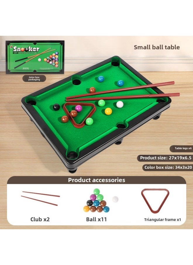 Children's Pool Table Home Large Pool Mini Billiards Boys' Educational Kids 5 Parent-Child Toys 6-10 Years Old 8-Color: Green Flocking Billiard Table