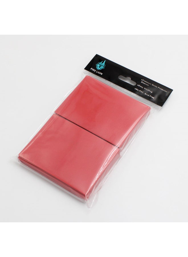 Game Card Case Transparent Solid Color Fine Sand Frosted Card Case Ultraman Bao Ke Meng Color Frosted Card Case-Color:Red-Specifications:63 * 90mm 100 Sheets/package
