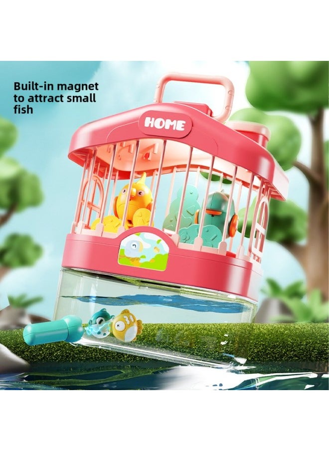 Talking Birdcage Aquarium Children's Early Education Voice Control Induction Simulation Bird With Light Music Educational Toys-Colour:Green  Birdcage-voice Control To Speak E-commerce Box