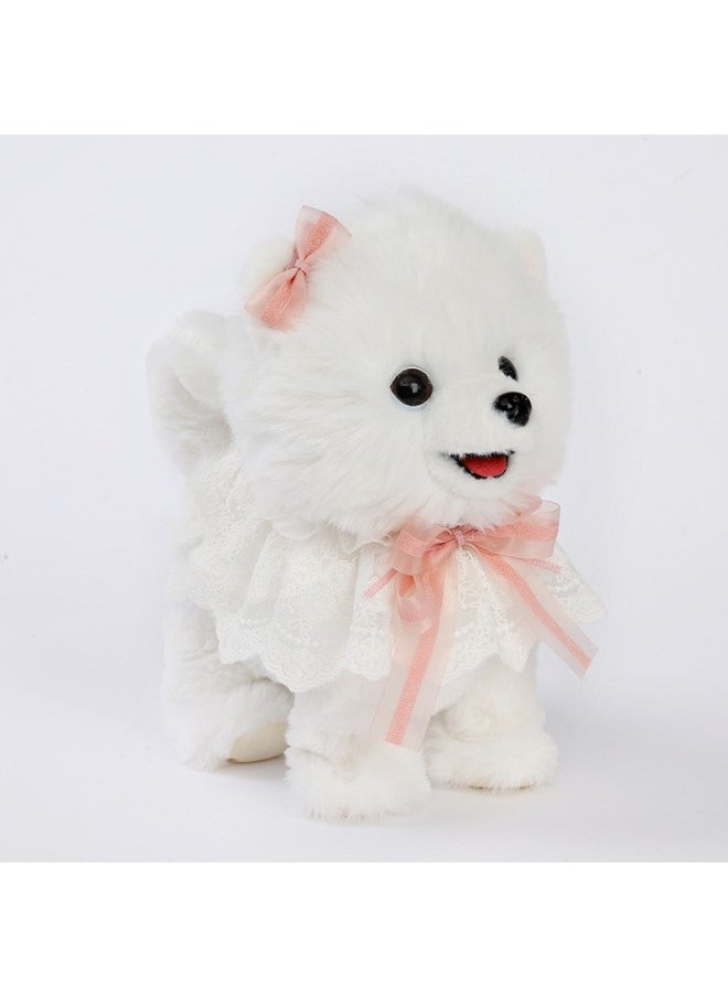 Children's Pet Simulation Dog Doll Plush Electric Toy Sound-making Doll Walking Can Call Electric Doll-Color:1#Husky-Specifications:Rechargeable Battery Suit
