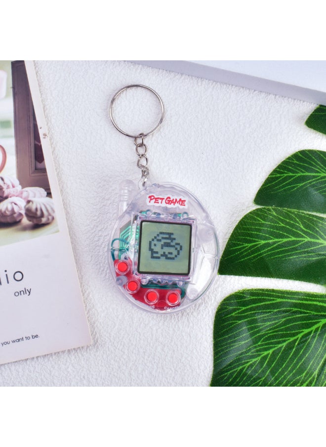 Electronic Pet Machine To Develop Pet Game Machine Strange Handheld Mini Virtual Pet Electronic Machine-Color:Transparent White (26g With Instructions)