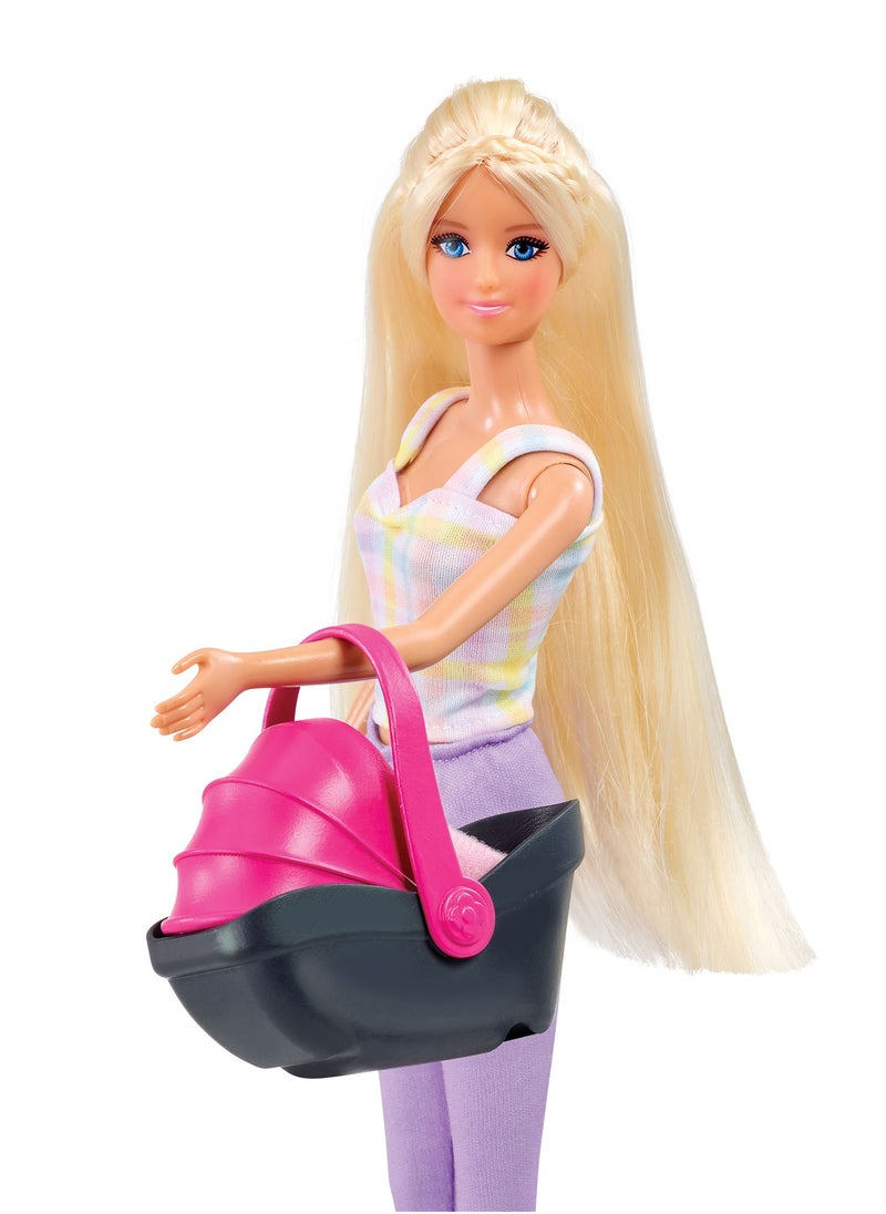 Addo Boulevard Boutique 2-in-1 Stroller Set in Style Fashion Doll with Baby | Dress Up Role Play | Perfect Gift for Girls