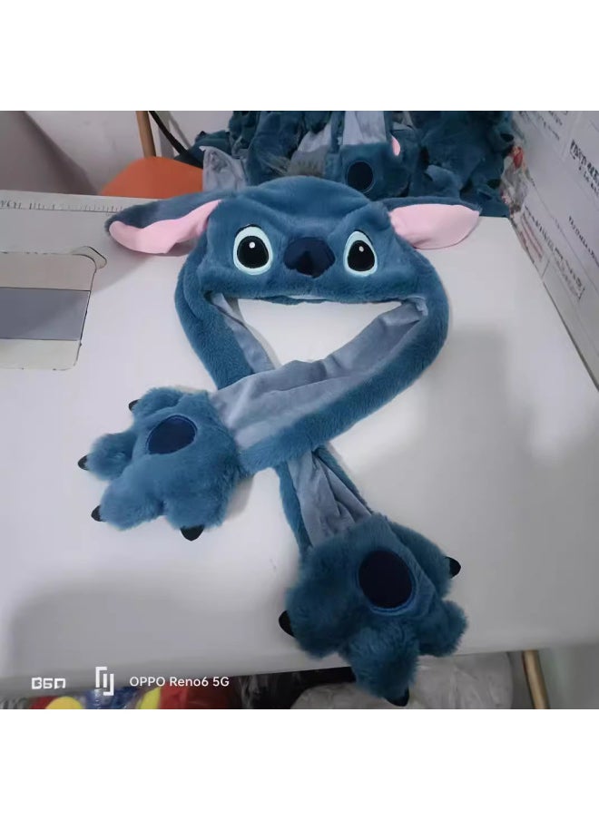 Shake The Sound With The Net Red Hat Ears Can Move The Rabbit Airbag Hat Cartoon Children Funny Luminous Music Hat-Color:99-Height:The Ears Move
