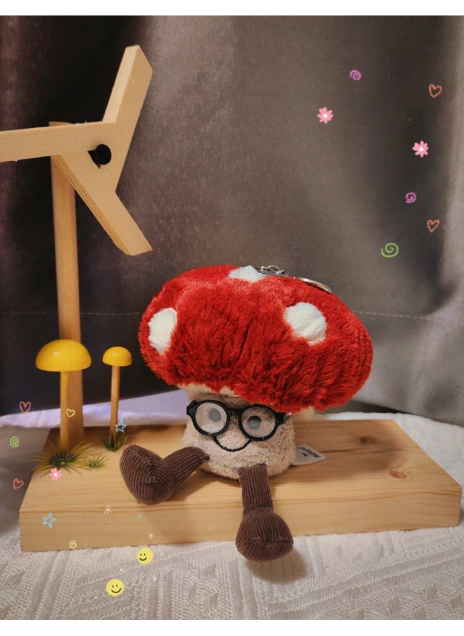 --- Pendant/Hanging Series Collection Plush Toy Gift Doll Soothing Gift Girl Soothing-Color:Mushroom Pendant-Height:Free 3b Dust Bag