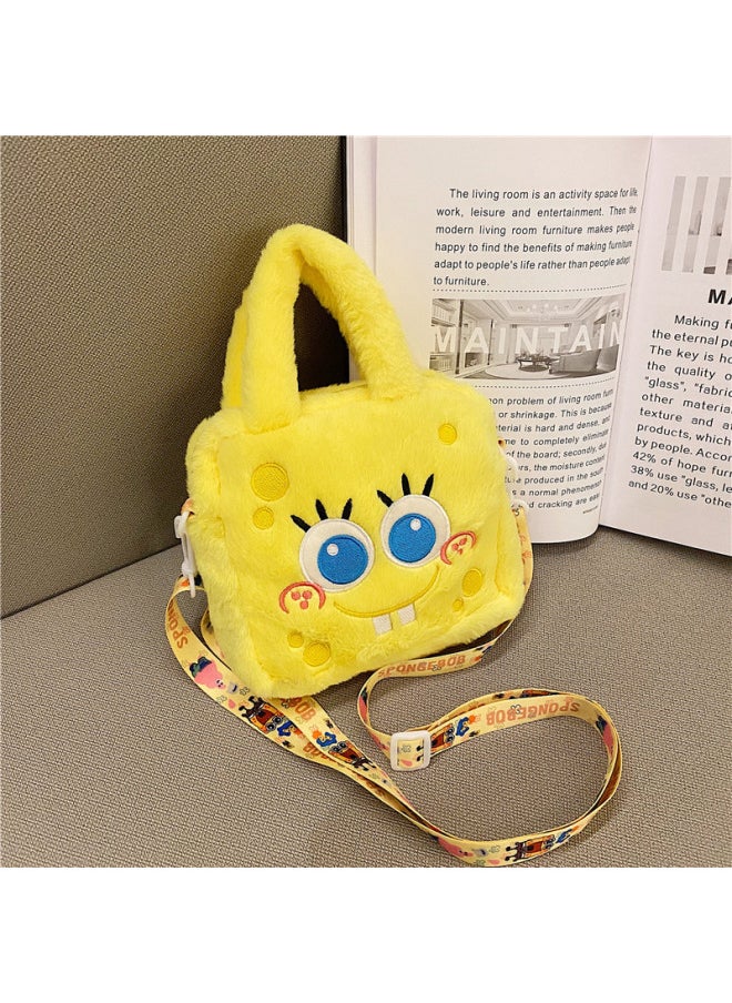 Cartoon Arrival Spongebob Cartoon Portable Crossbody Bag Kulomi Gui Dog Girl Heart Change Key Bag-Color:Yellow Spongebob Squarepants-Height:20cm