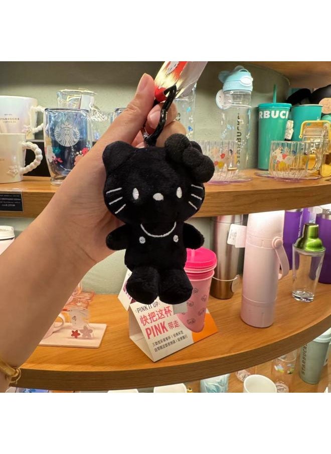 Cartoon Hot Sale All White KT All Black KT Pendant 50th Anniversary Limited KT Small Size Heart-shaped Buckle Pendant Wholesale-Color:Black And White KT-Height:4 Inch 10cm, Independent Packaging